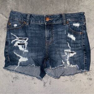 Maurices Distressed Denim Jean Shorts Size 2